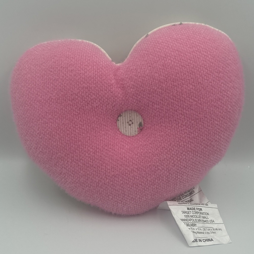 Heart Shaped Pillow Floral Reversible Decorative Throw Valentine Spring Love NEW